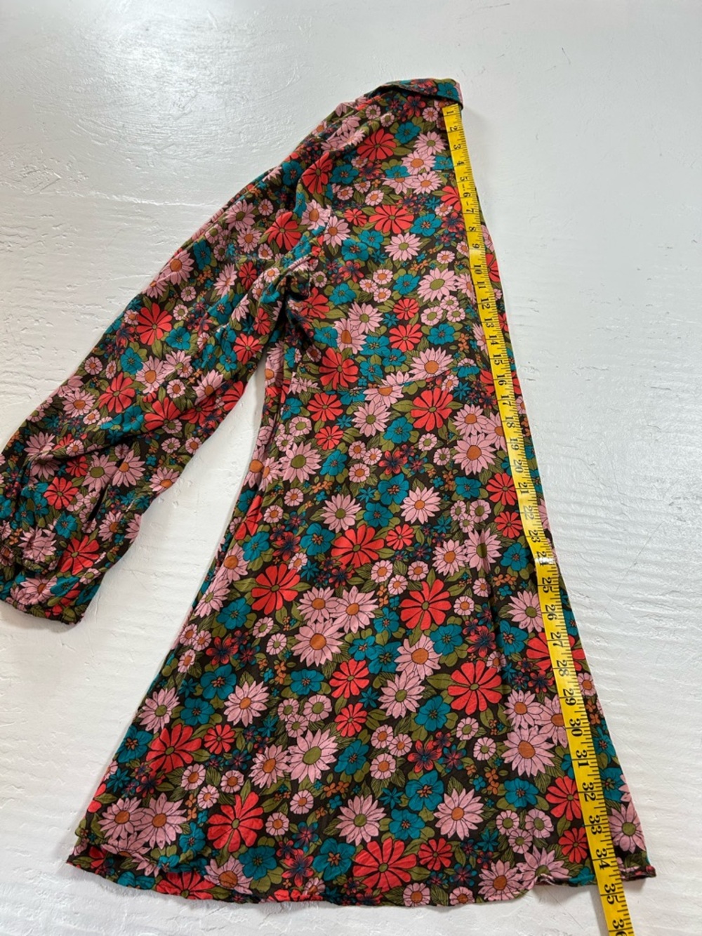 NATURAL LIFE Ansley Tunic Floral Button-Front Dress in Pink, Green & Red - Picture 11 of 15